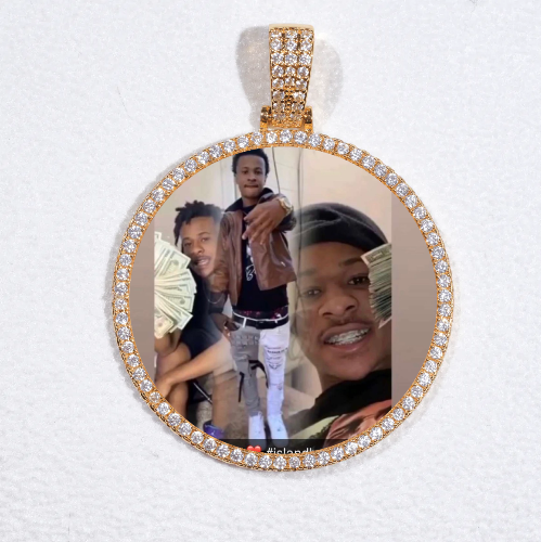 MEDIUM 3D CIRCLE CUSTOM PICTURE PENDANT