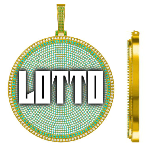 CUSTOM LETTER NECKLACE 3D BIG DISC