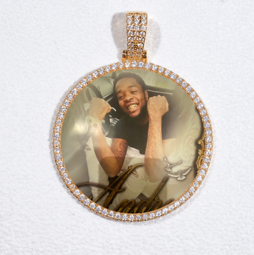 MEDIUM 3D CIRCLE CUSTOM PICTURE PENDANT