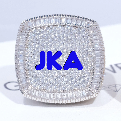 CUSTOM LETTER 3D ICED RING