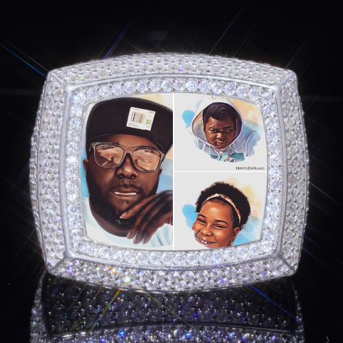 3D CUSTOM PICTURE ICED RING