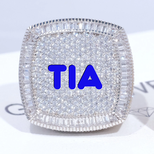CUSTOM LETTER 3D ICED RING