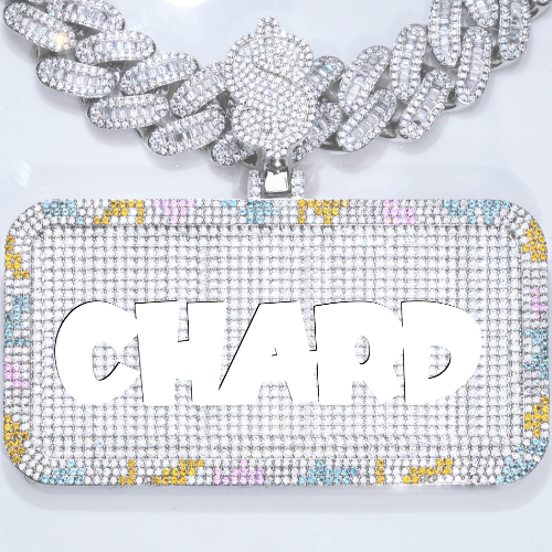CUSTOM LETTER NECKLACE 3D COLORFUL SQUARE