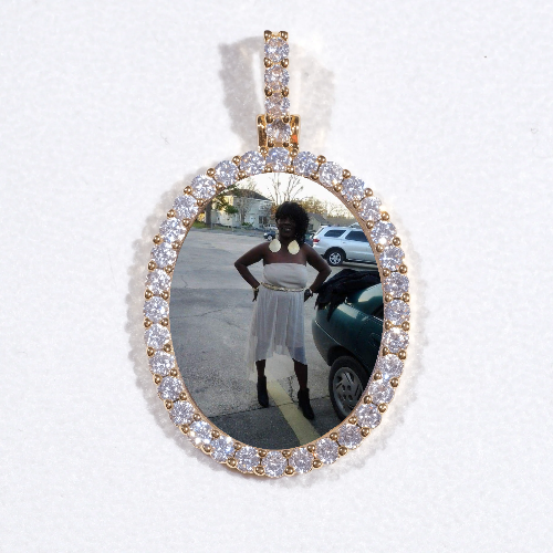 3D Oval Custom Picture Pendant