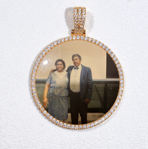 MEDIUM 3D CIRCLE CUSTOM PICTURE PENDANT