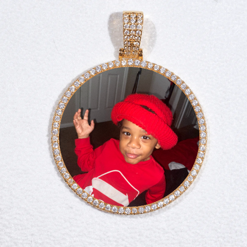 MEDIUM 3D CIRCLE CUSTOM PICTURE PENDANT