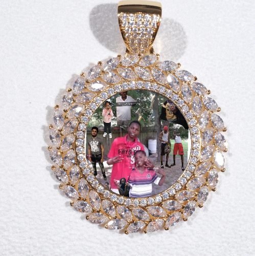 Large 3D Wheat Ear Custom Picture Pendant
