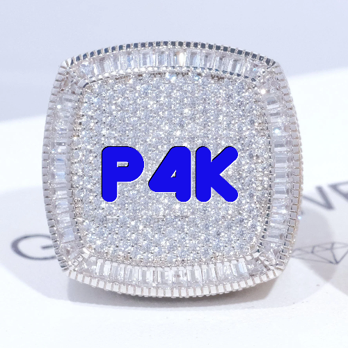CUSTOM LETTER 3D ICED RING