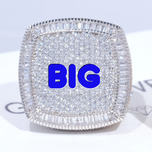 CUSTOM LETTER 3D ICED RING