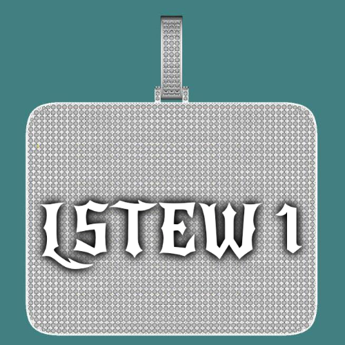 CUSTOM LETTER NECKLACE 3D BIG SQUARE