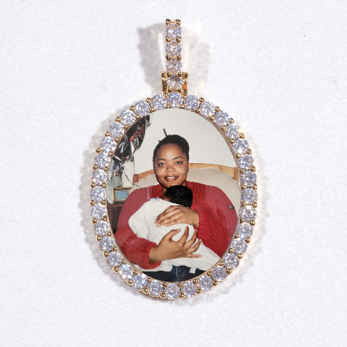 3D Oval Custom Picture Pendant