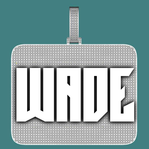 CUSTOM LETTER NECKLACE 3D BIG SQUARE