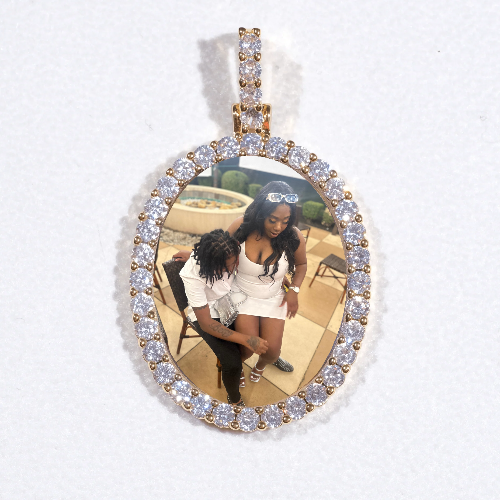 3D Oval Custom Picture Pendant