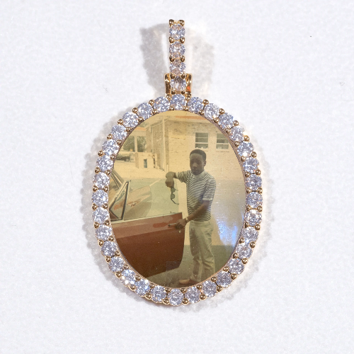 3D Oval Custom Picture Pendant