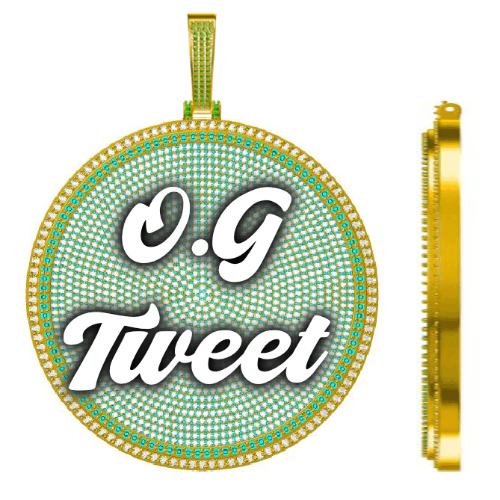 CUSTOM LETTER NECKLACE 3D BIG DISC