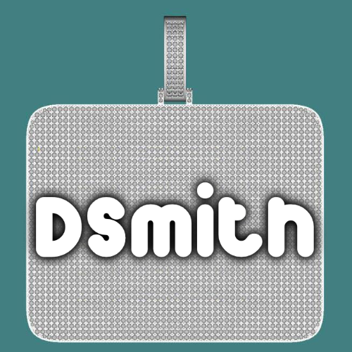 CUSTOM LETTER NECKLACE 3D BIG SQUARE