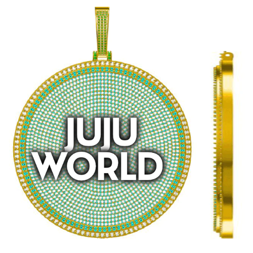 CUSTOM LETTER NECKLACE 3D BIG DISC