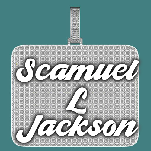 CUSTOM LETTER NECKLACE 3D BIG SQUARE