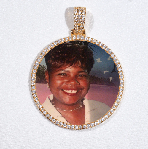 MEDIUM 3D CIRCLE CUSTOM PICTURE PENDANT