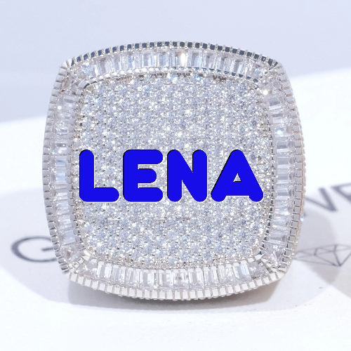 CUSTOM LETTER 3D ICED RING