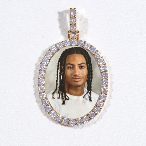 3D Oval Custom Picture Pendant