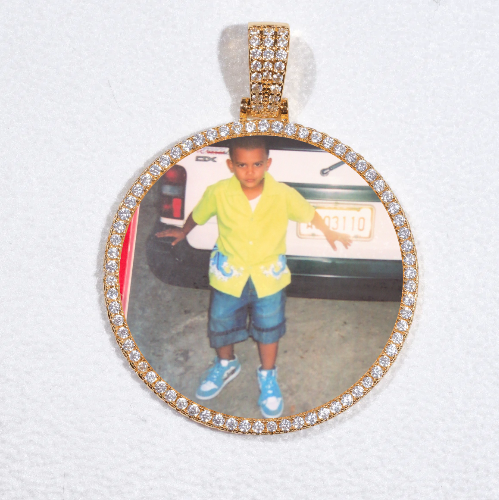 MEDIUM 3D CIRCLE CUSTOM PICTURE PENDANT