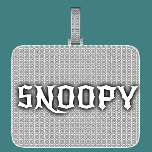 CUSTOM LETTER NECKLACE 3D BIG SQUARE