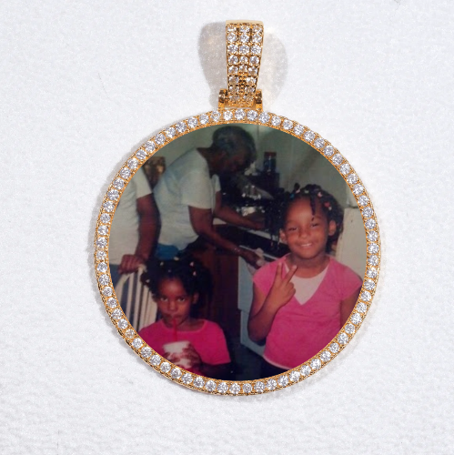 MEDIUM 3D CIRCLE CUSTOM PICTURE PENDANT