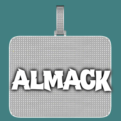 CUSTOM LETTER NECKLACE 3D BIG SQUARE