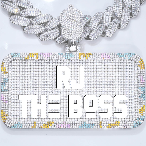 CUSTOM LETTER NECKLACE 3D COLORFUL SQUARE