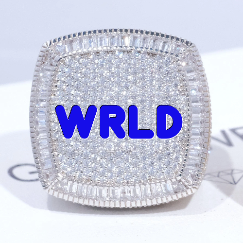 CUSTOM LETTER 3D ICED RING