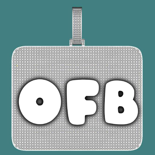 CUSTOM LETTER NECKLACE 3D BIG SQUARE