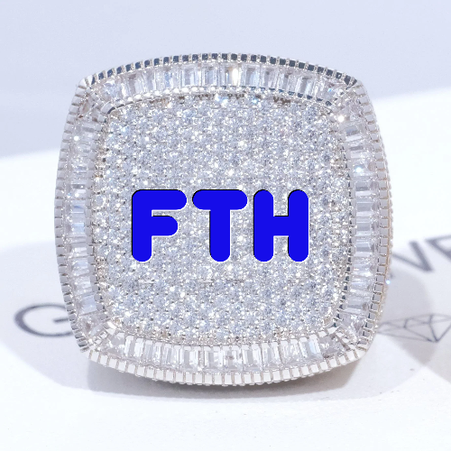 CUSTOM LETTER 3D ICED RING