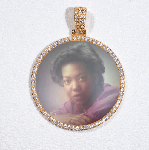 MEDIUM 3D CIRCLE CUSTOM PICTURE PENDANT