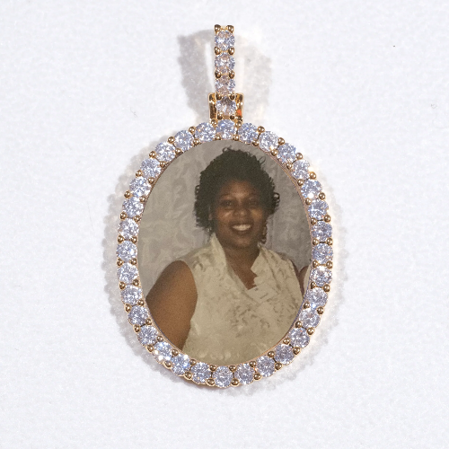 3D Oval Custom Picture Pendant