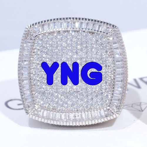 CUSTOM LETTER 3D ICED RING