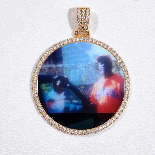 MEDIUM 3D CIRCLE CUSTOM PICTURE PENDANT