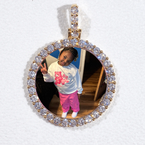 3D CIRCLE CUSTOM PICTURE PENDANT SMALL SIZE