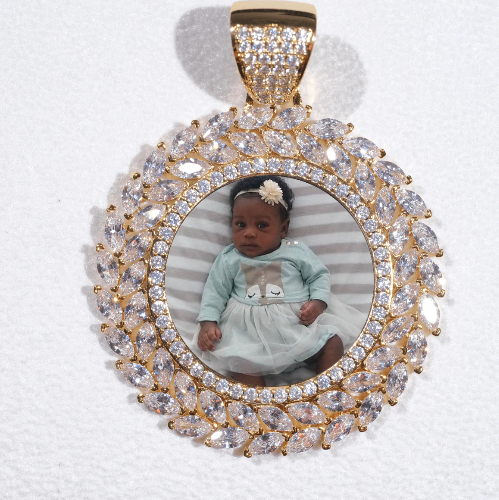 Large 3D Wheat Ear Custom Picture Pendant