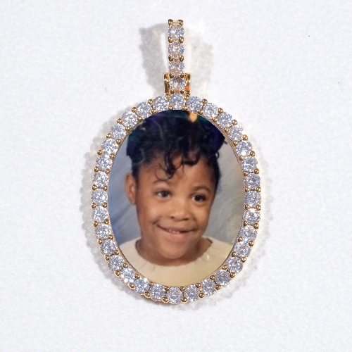 3D Oval Custom Picture Pendant