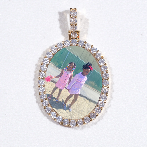 3D Oval Custom Picture Pendant