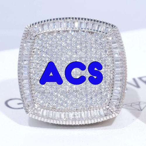 CUSTOM LETTER 3D ICED RING