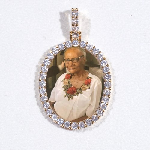 3D Oval Custom Picture Pendant