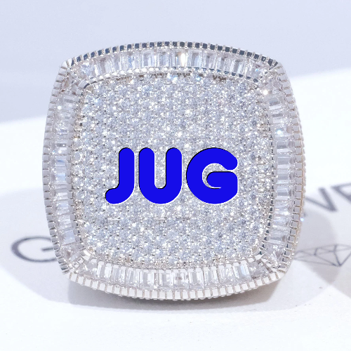 CUSTOM LETTER 3D ICED RING
