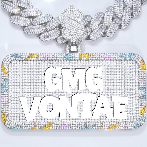 CUSTOM LETTER NECKLACE 3D COLORFUL SQUARE