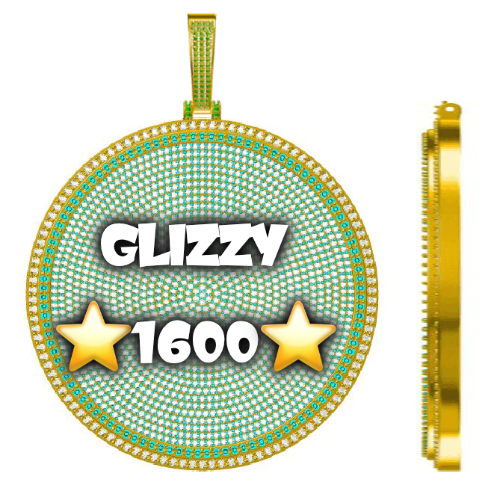 CUSTOM LETTER NECKLACE 3D BIG DISC