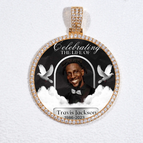 MEDIUM 3D CIRCLE CUSTOM PICTURE PENDANT
