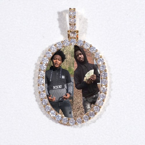 3D Oval Custom Picture Pendant