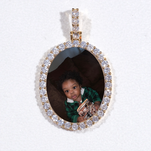 3D Oval Custom Picture Pendant