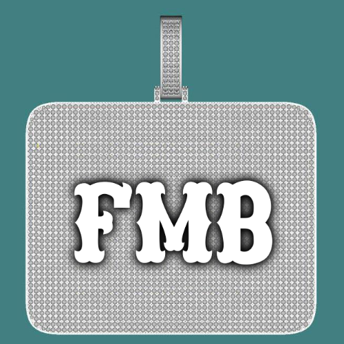 CUSTOM LETTER NECKLACE 3D BIG SQUARE